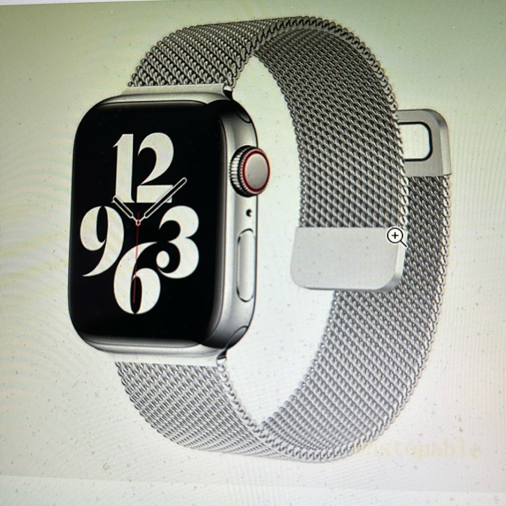 Watch band  - MAGNETIC LOOP METAL STRAP for Apple I watch. SILVER